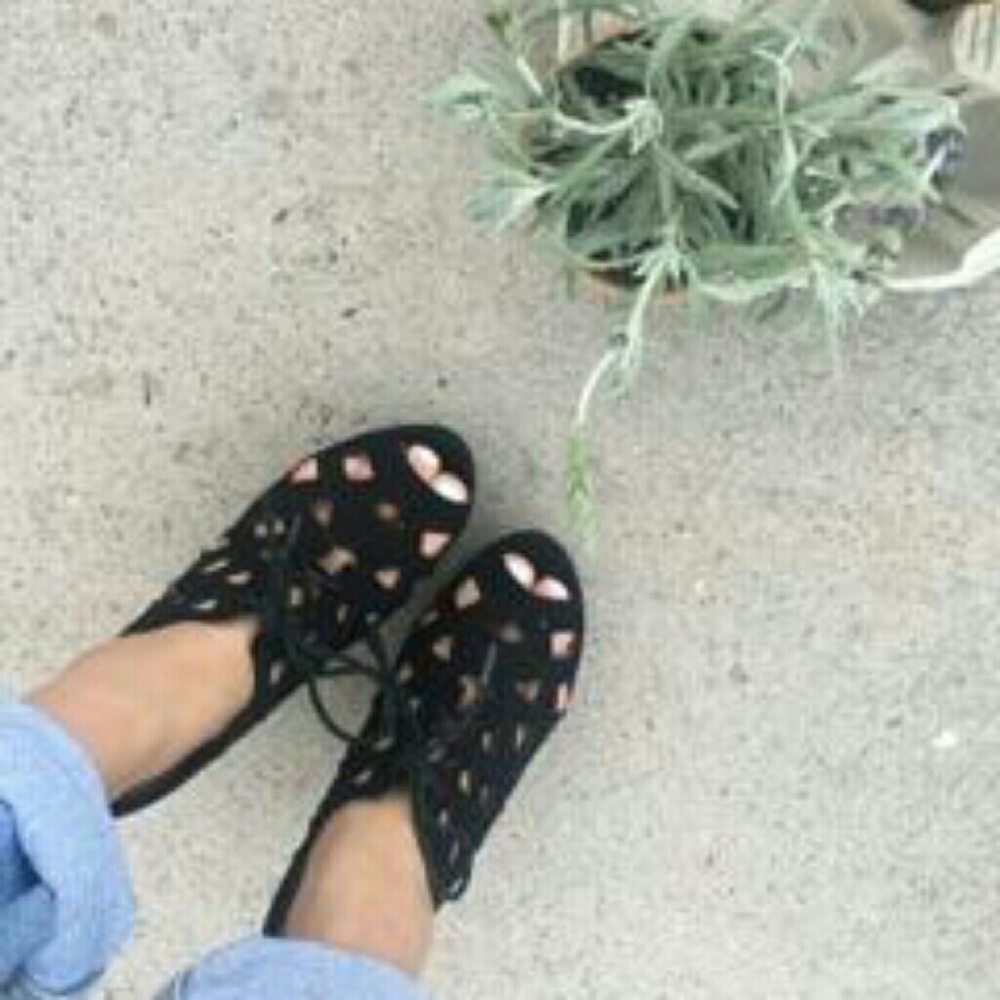 Cutout Wedged Heels