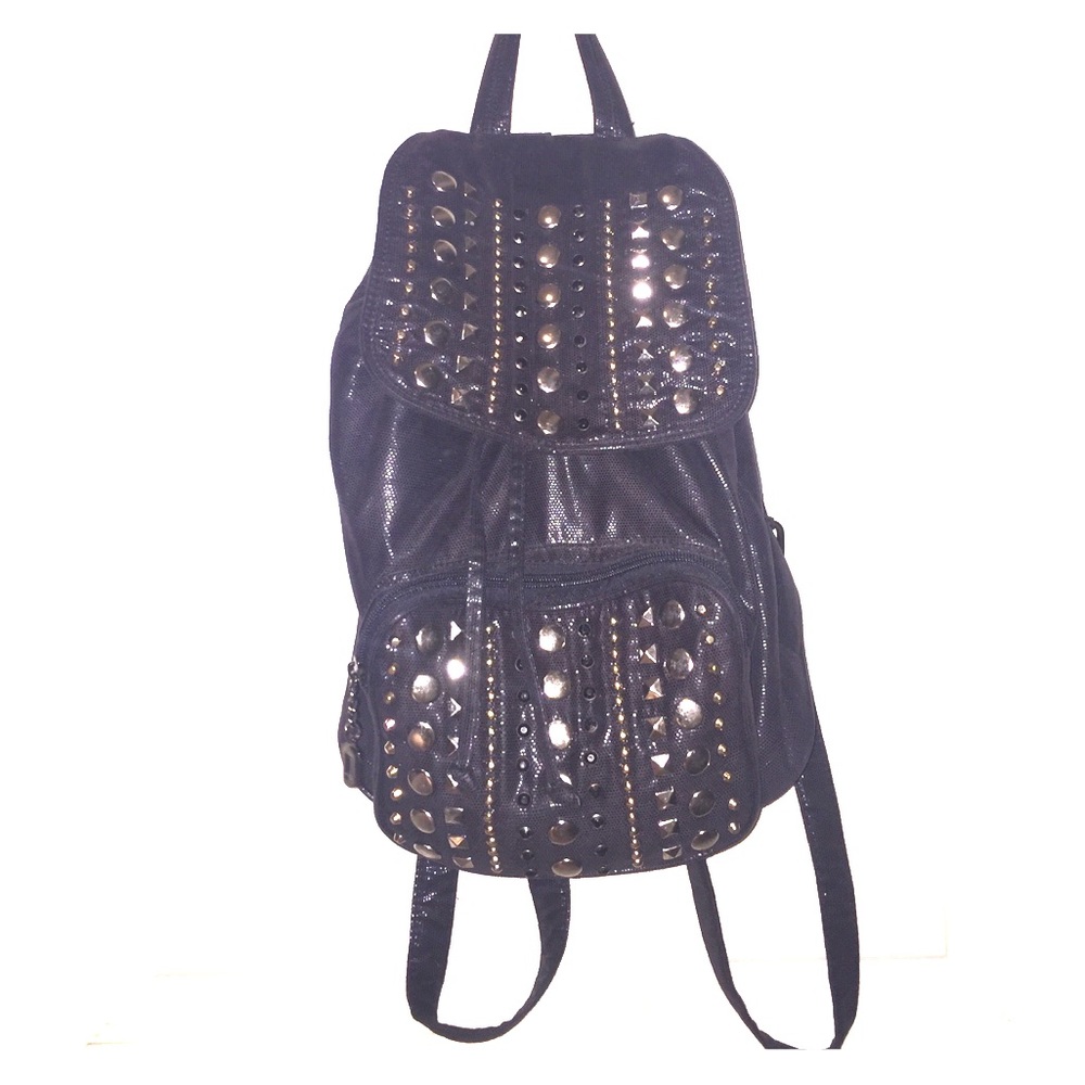 Black Studded Backpack