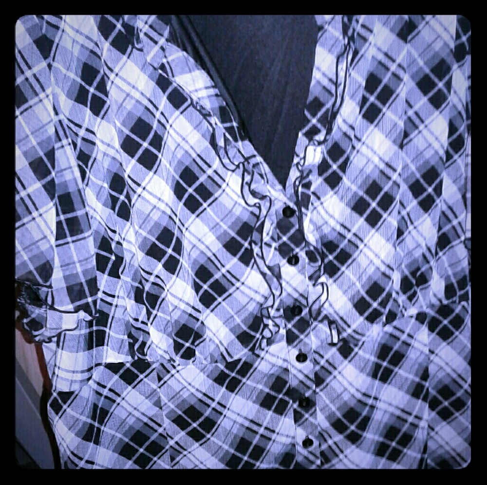 Black and white dress shirt