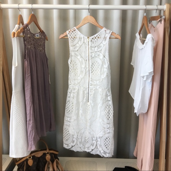 Urban Outfitters Dresses - Kimchi Blue Crochet Lace Dress in Off White Urban Outfitters Dresses - Kimchi Blue Crochet Lace Dress in Off White