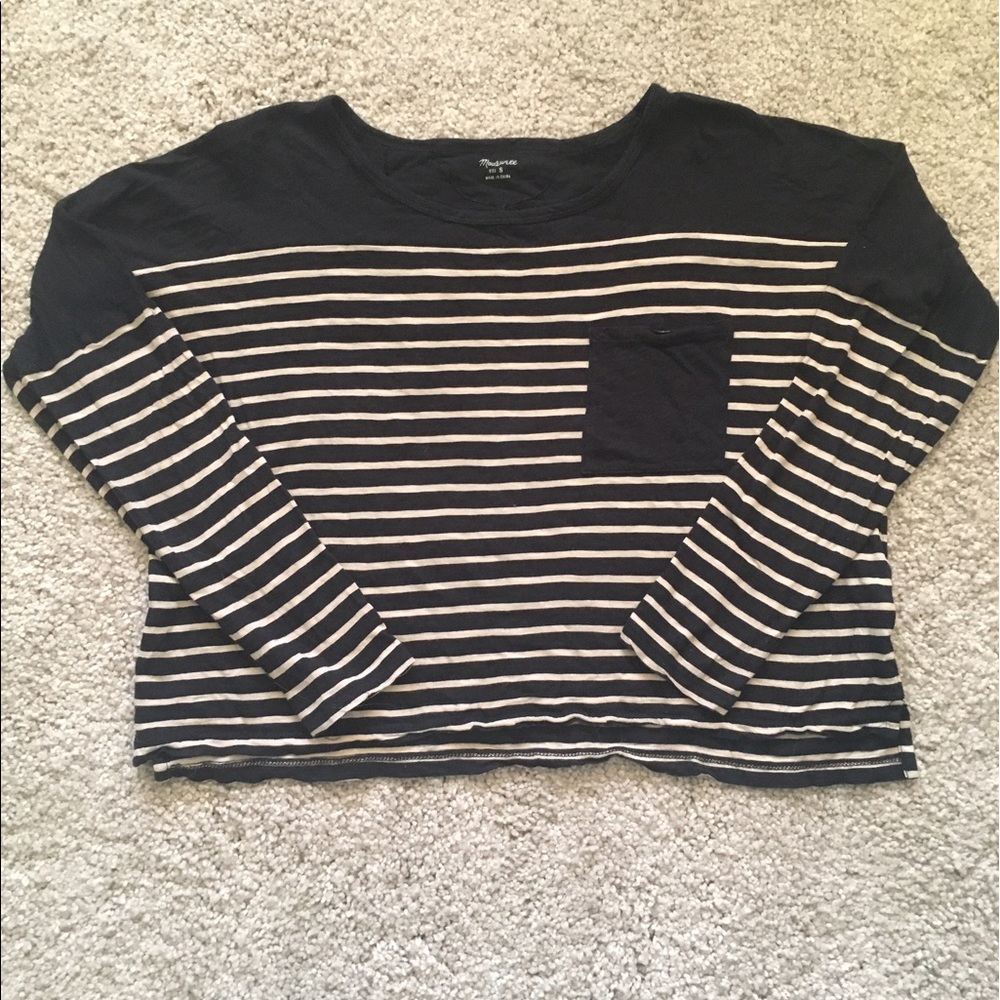 Madewell crop long sleeve t shirt