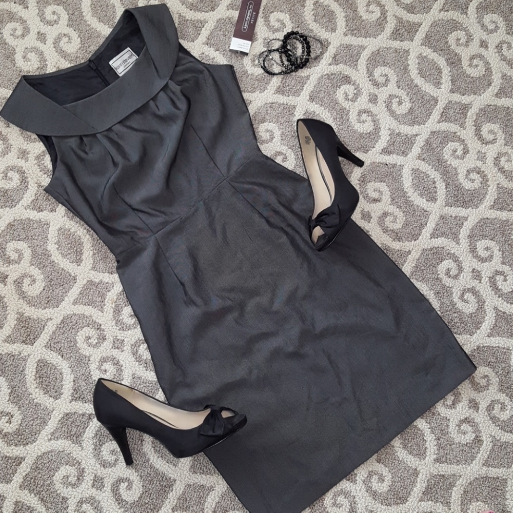 KARIN STEVENS Gray Wiggle Dress