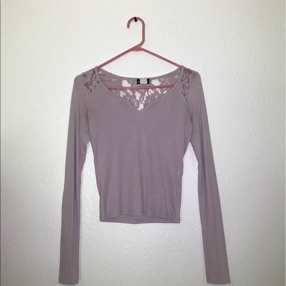Long Sleeve Lavender Shirt