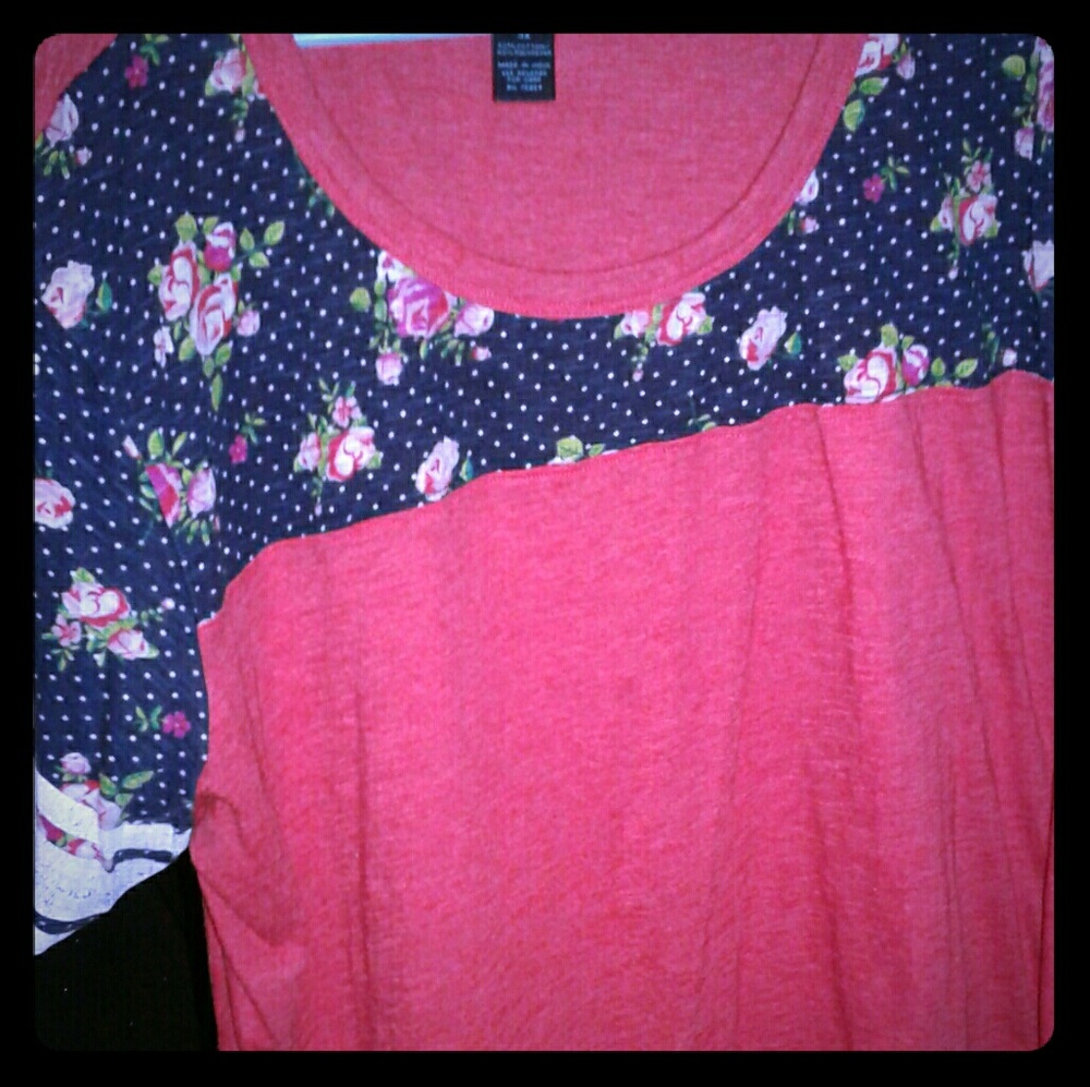 Floral football type shirt