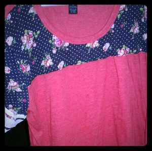 Floral football type shirt