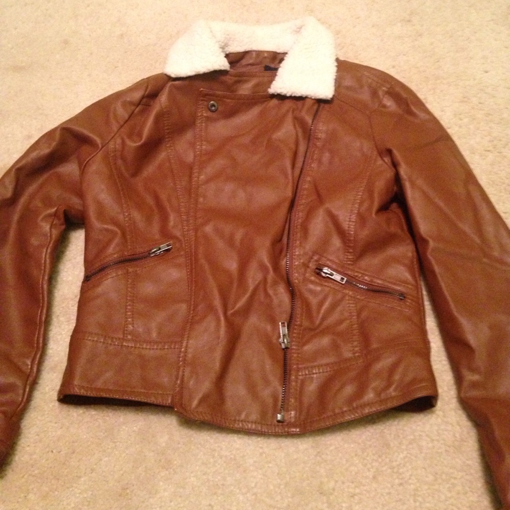 Faux leather jacket!