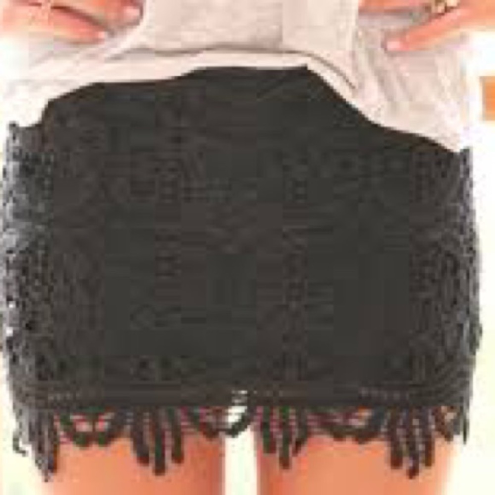 Black lace Mini Skirt