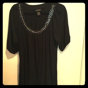 Embellished swingy tee