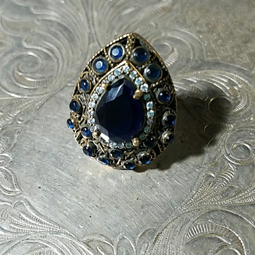 💥sale💥Sapphire/ white topaz 925 sterling silver