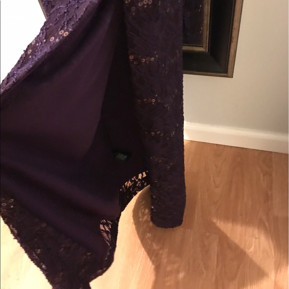Evening Ralph Lauren. Worn once. Purple lace. 4. - Picture 3 of 3