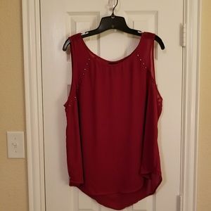 Red Wine with studs tank top. Very Nice Tank.
