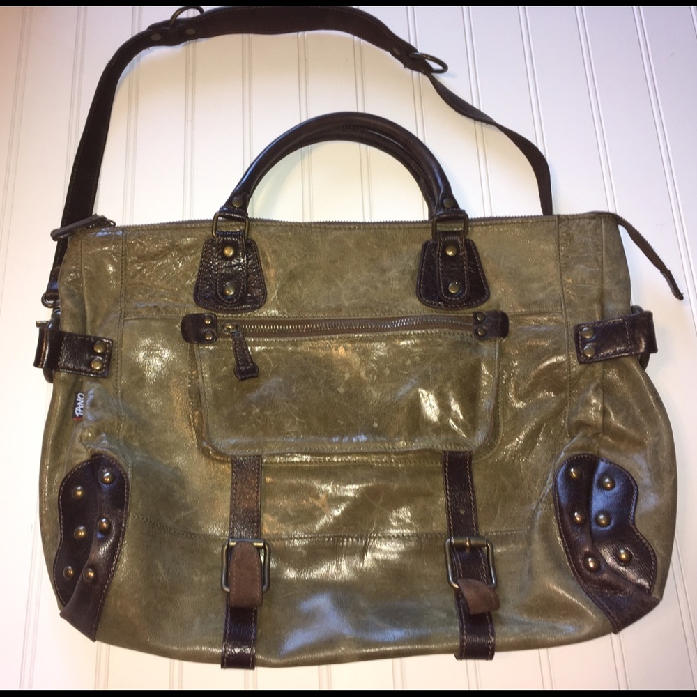 Anthropologie brand- TANO NY crunch leather bag!