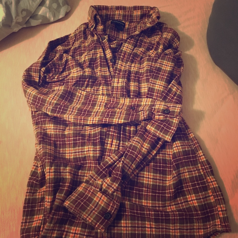 Lands' End men's flannel size small