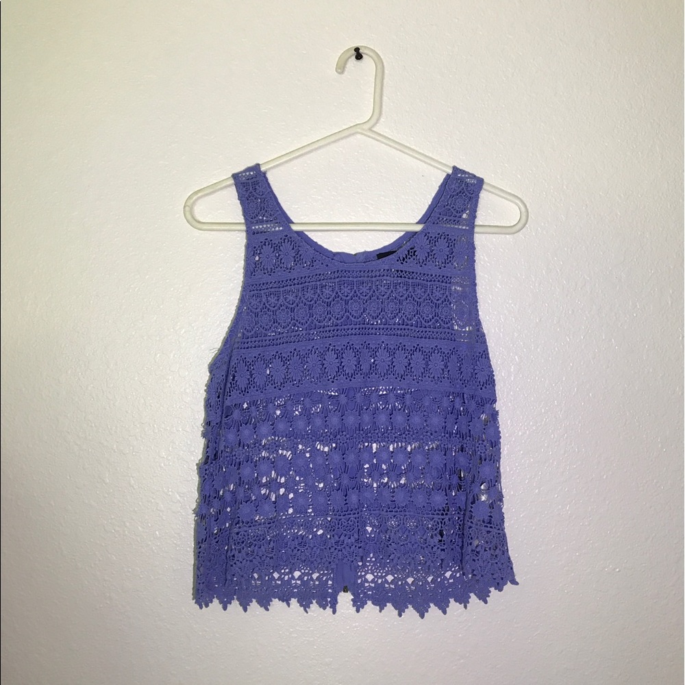 Purple Crochet Shirt