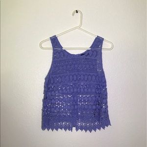 Purple Crochet Shirt