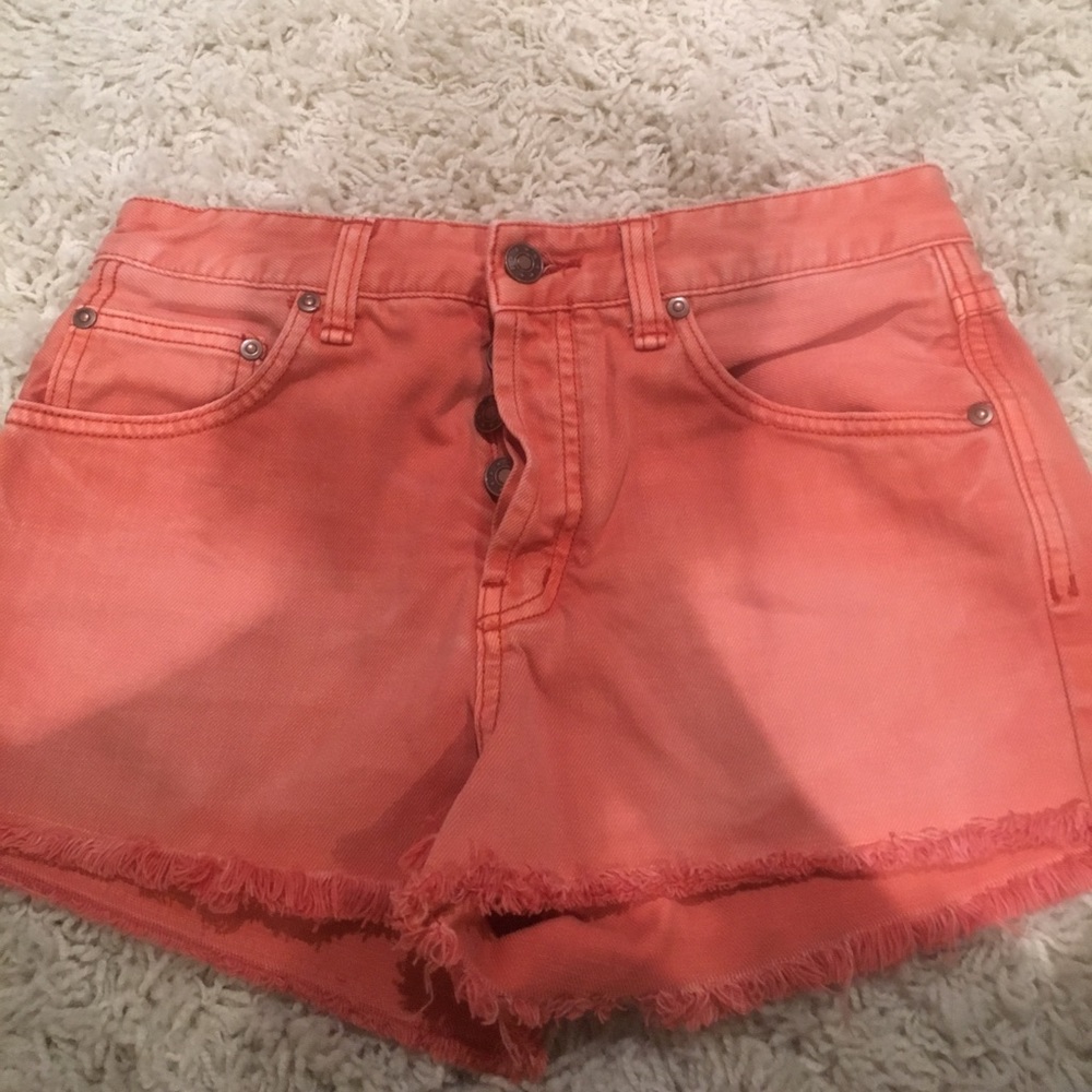 Orange free people shorts