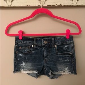 American Eagle Size 0 Ripped Jean Shorts