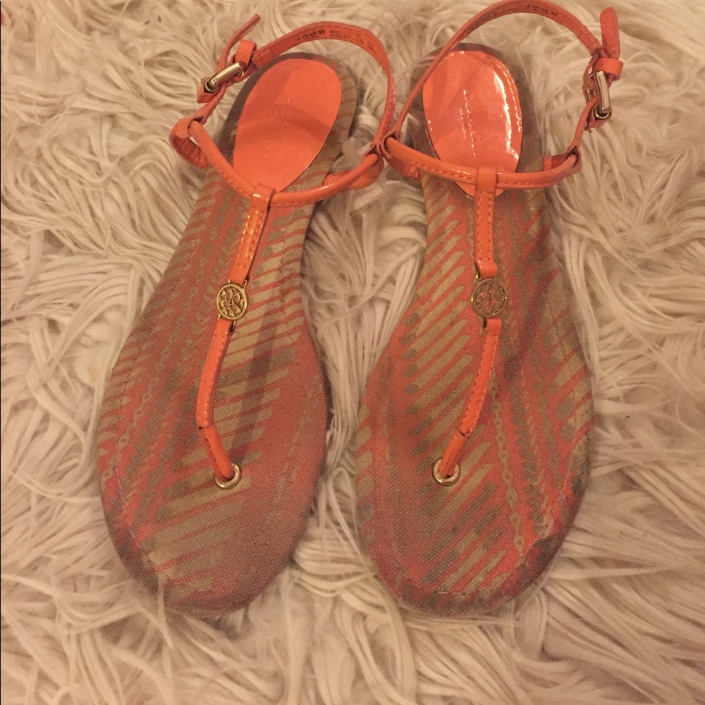 Coral Coach Sandals