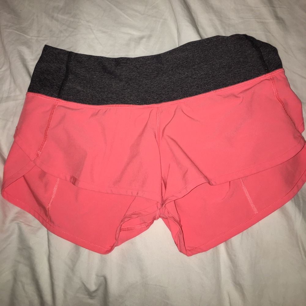 Lululemon orange athletic shorts