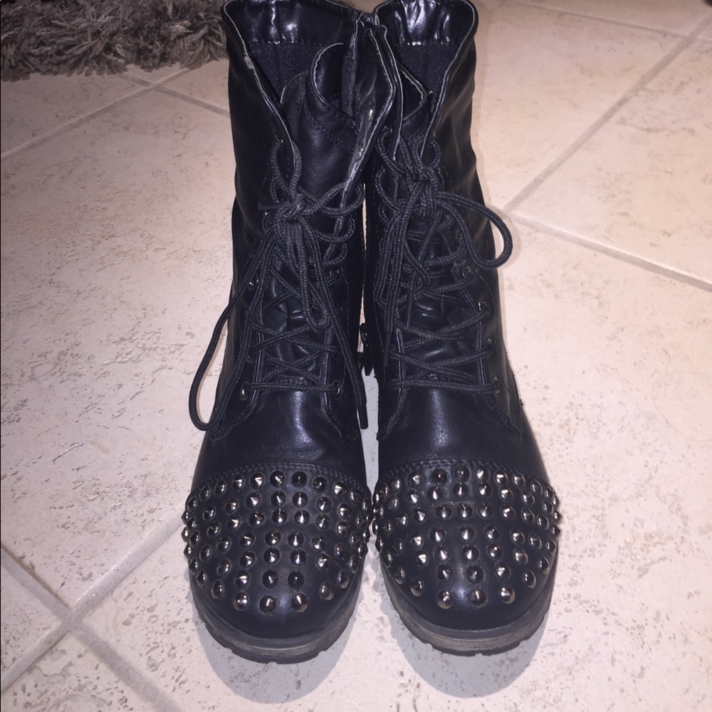 Black Studded Boots
