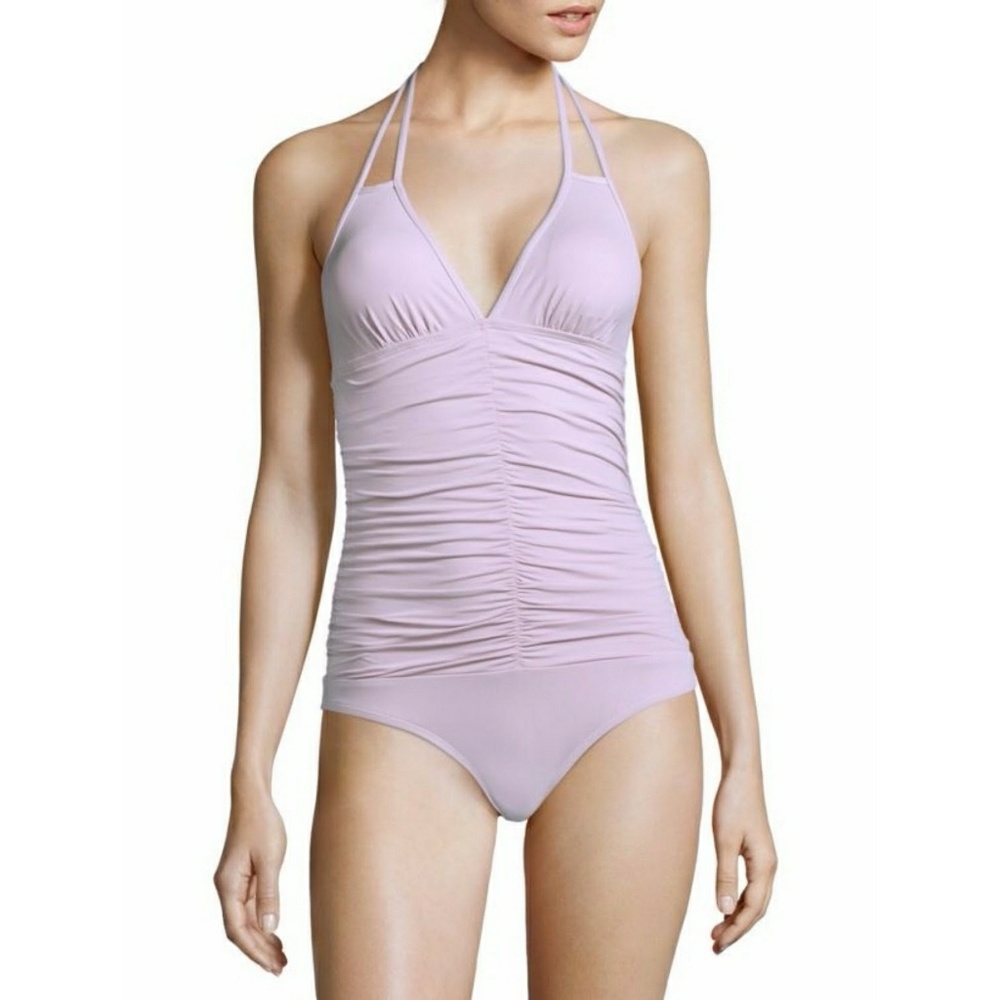 Ruched One-Piece Halter Bathing Suit by L*Space