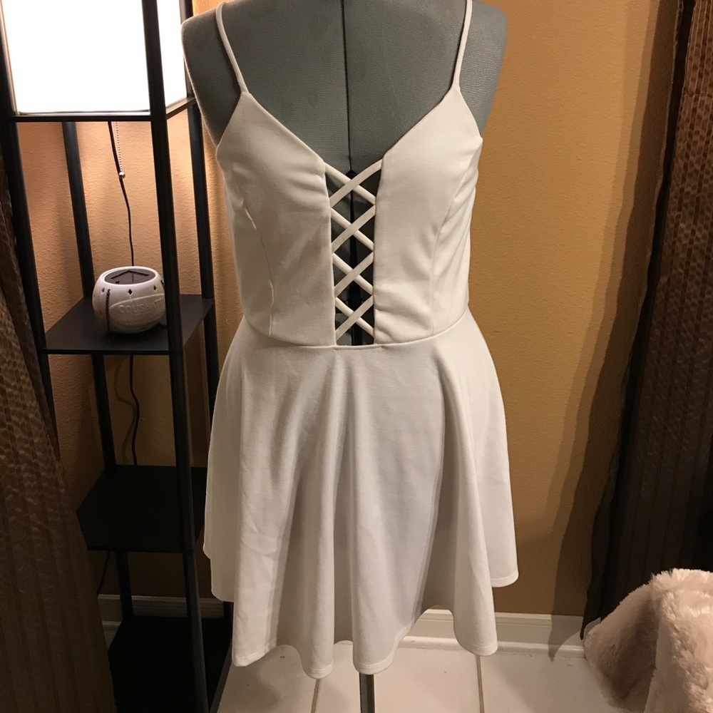 White sundress with cutouts