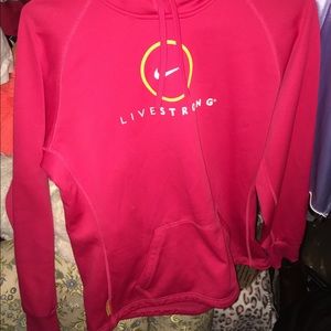Nike live strong pink hoodie