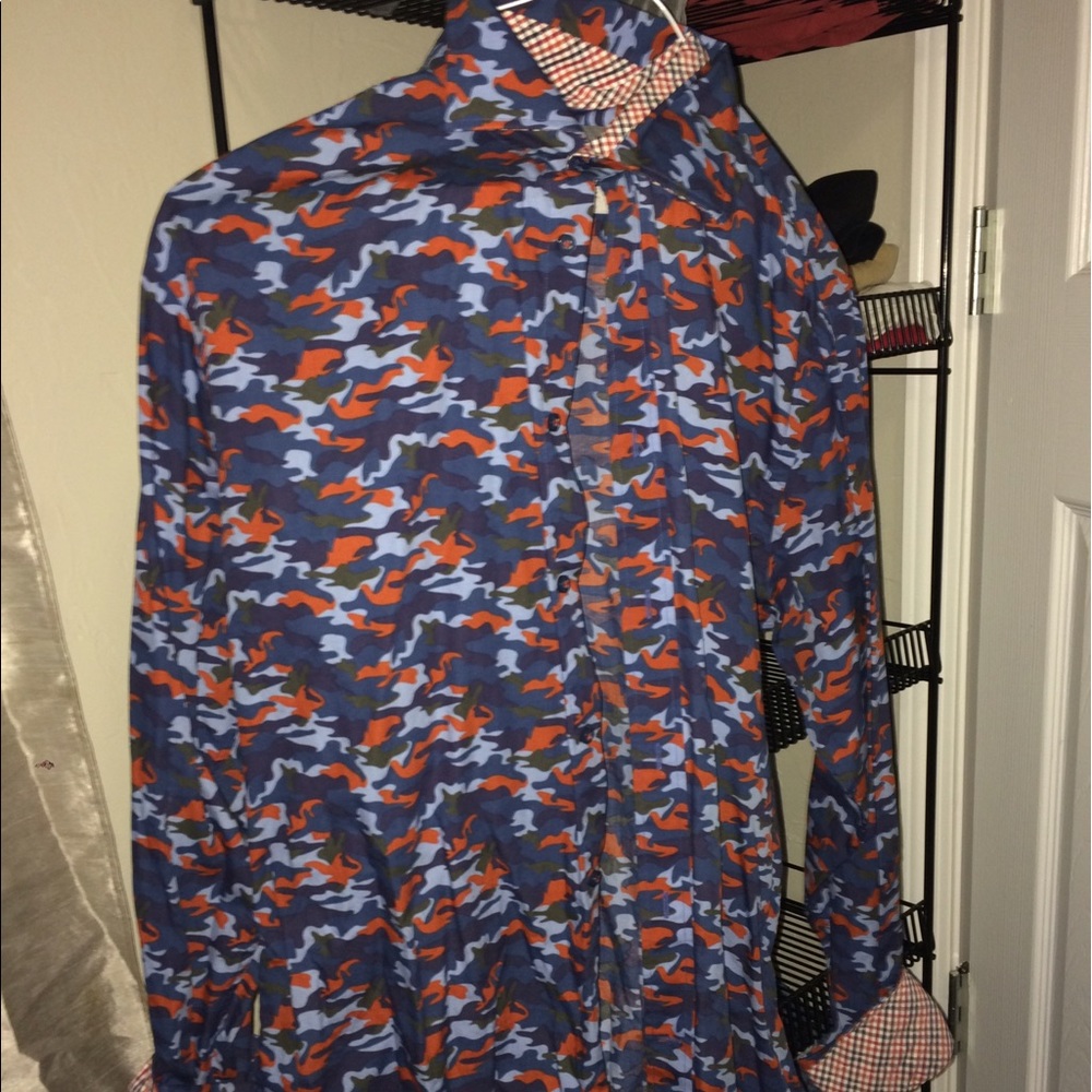 John dean camo button up