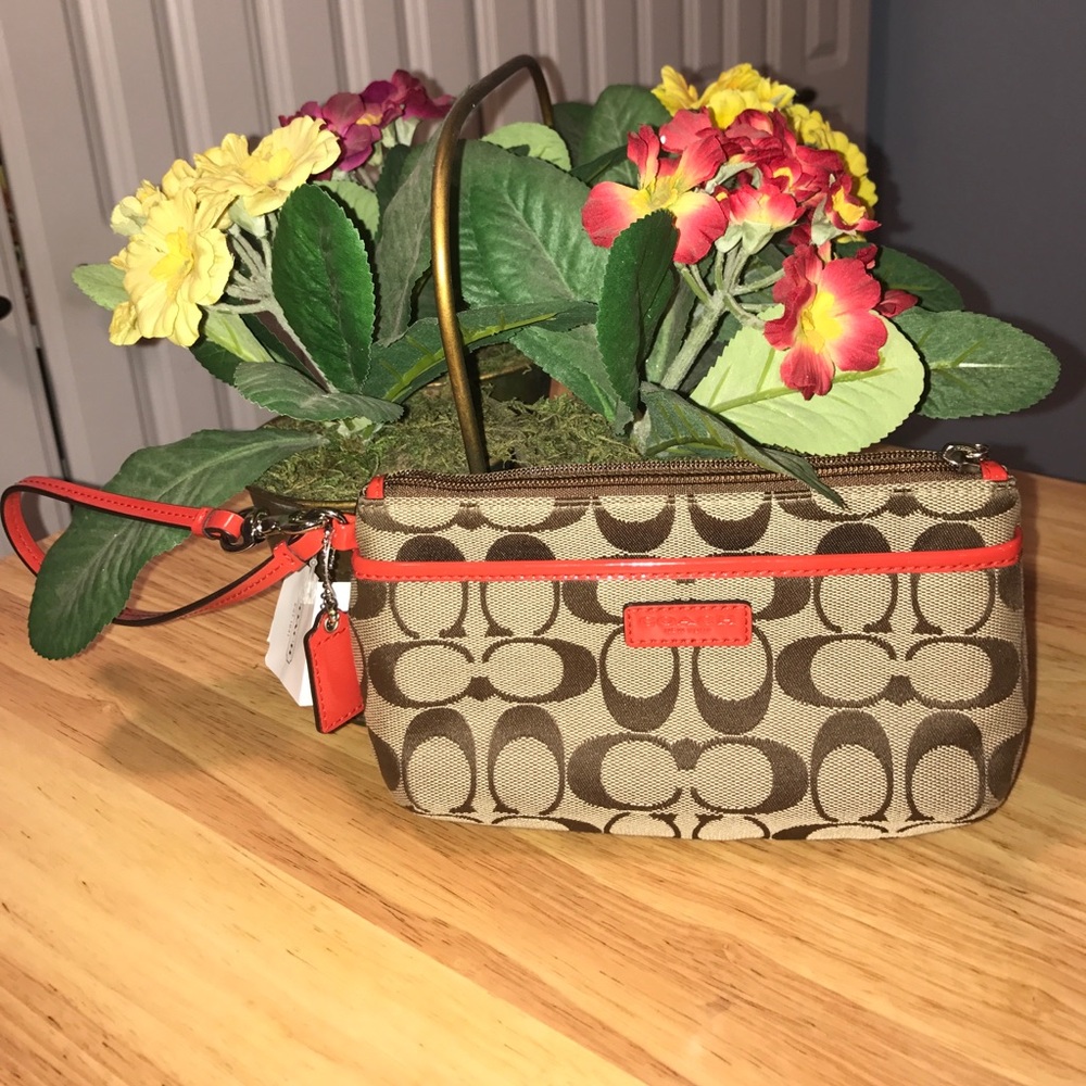 Coach medium wristlet! Brand new with tags!