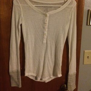 A white Aeropostale long sleeve shirt