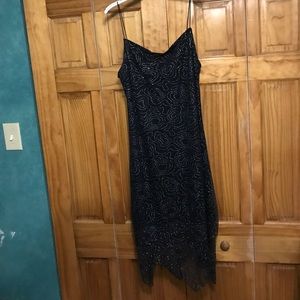 Black dress with tiny gems to sparkle.