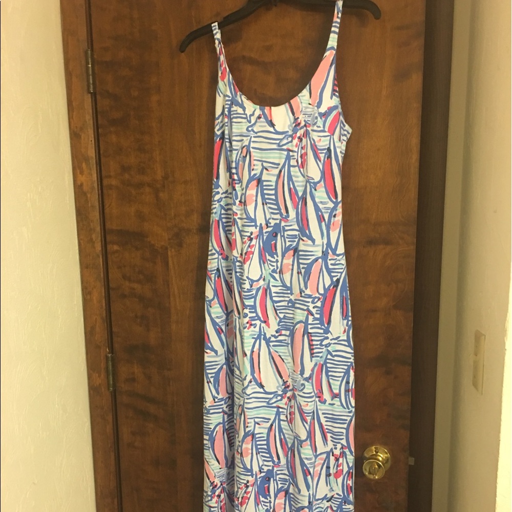 Lilly Pulitzer red right return maxi dress