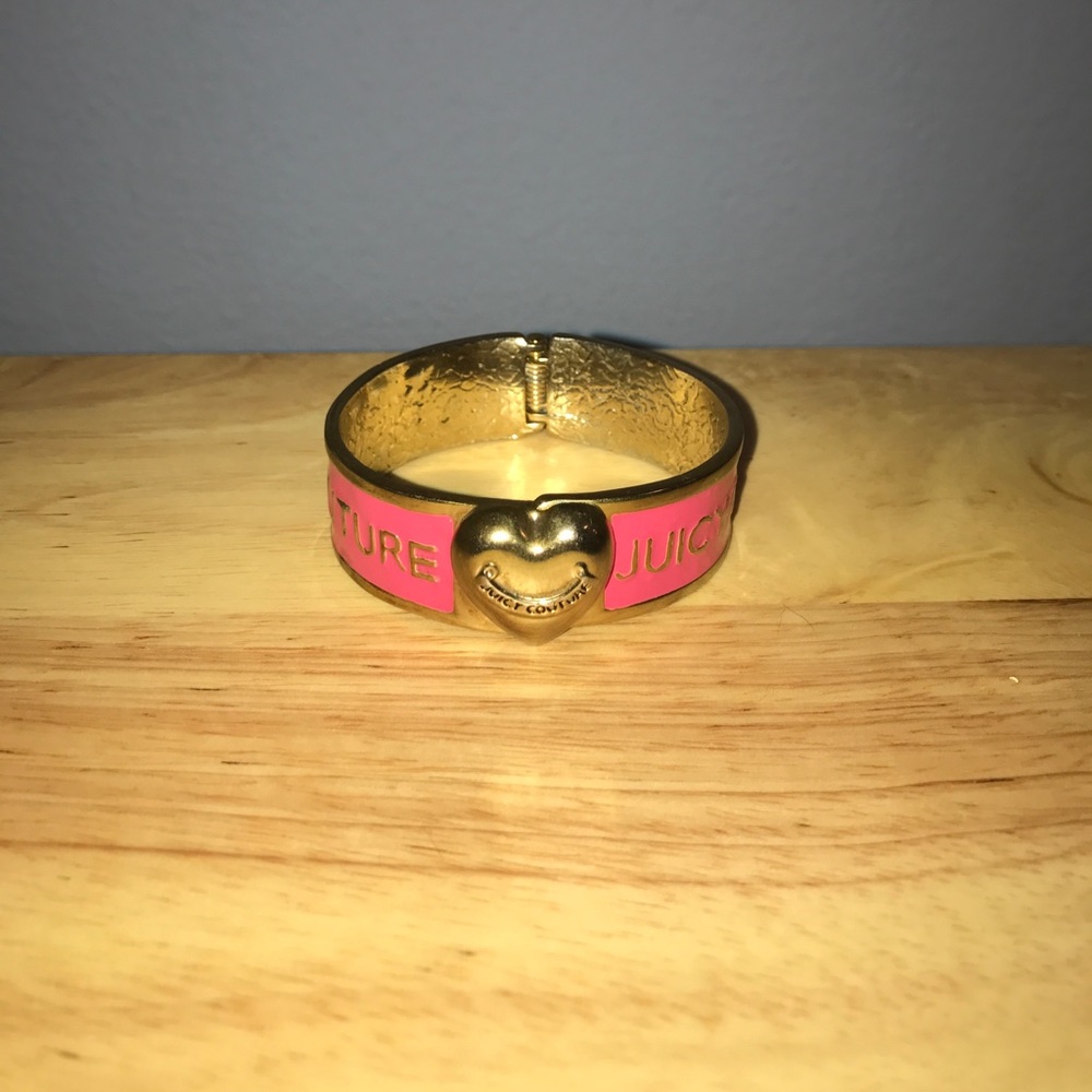 Juicy Couture pink/gold snap bangle