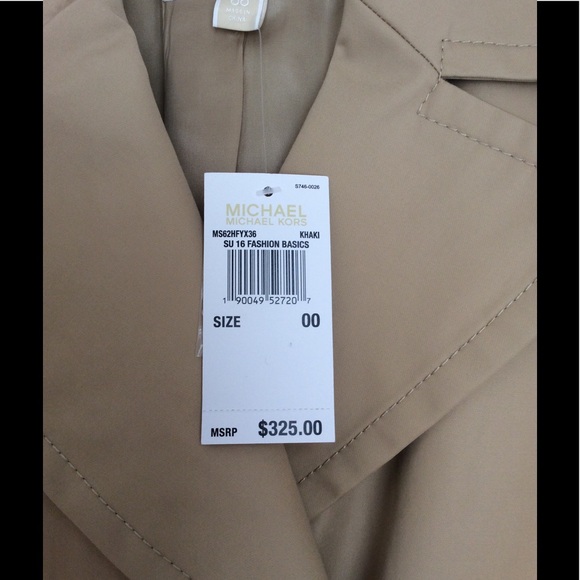 Michael Kors tan trench coat size 00 - Picture 3 of 4
