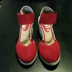 Ralph Lauren  red wedges