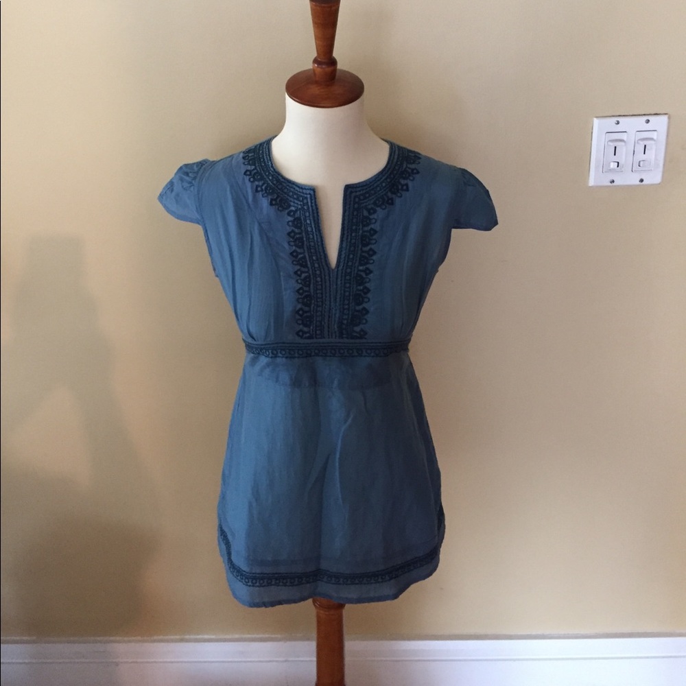 Silky Blue Top