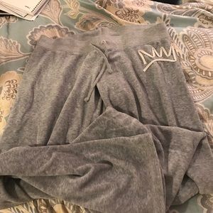 Gray juicy Velour crown sweats