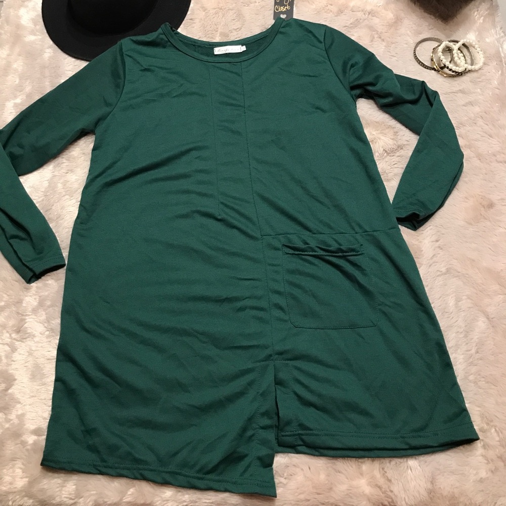 Long sleeve asymmetrical top