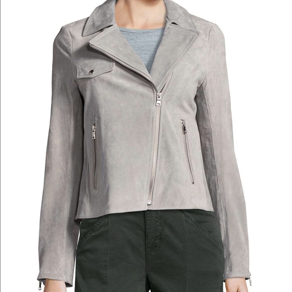 Saks fifth avenue suede Moto jacket