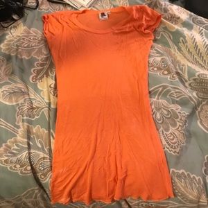 Sharon Segal orange long T-shirt