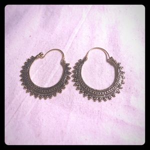 Gold hoop earrings