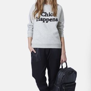 Topshop crewneck chic happens size 2