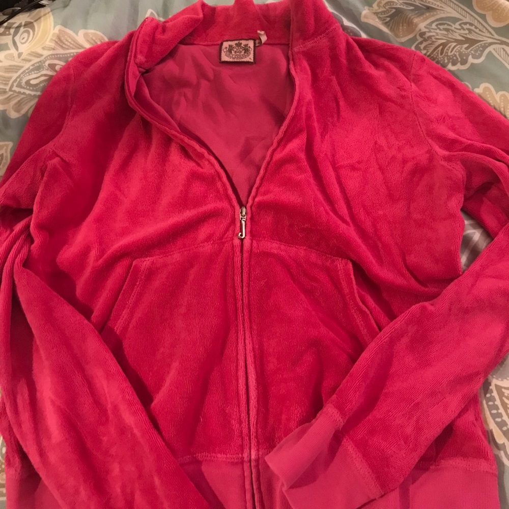 Juicy couture hot pink track jacket