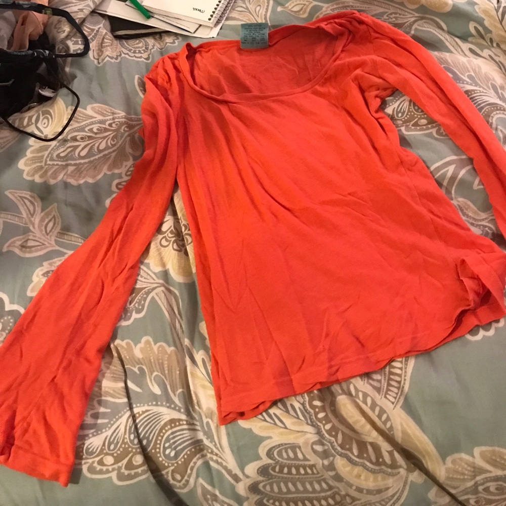 C&C Cali orange wide sleeved long sleeve T