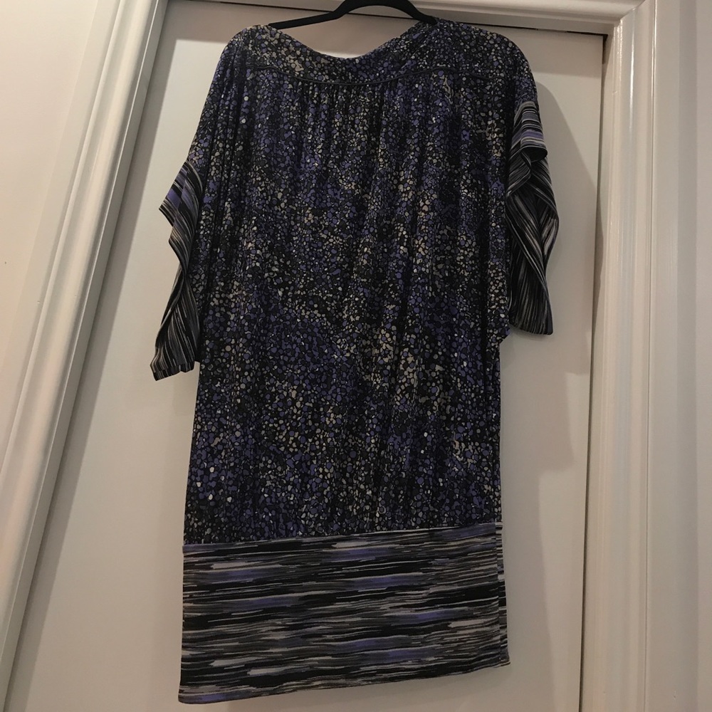 Bcbg size S dress mini purple with Grey and black