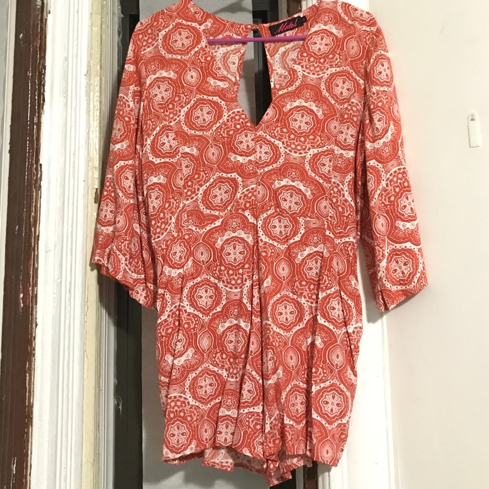 V-Neck Paisley Print Romper