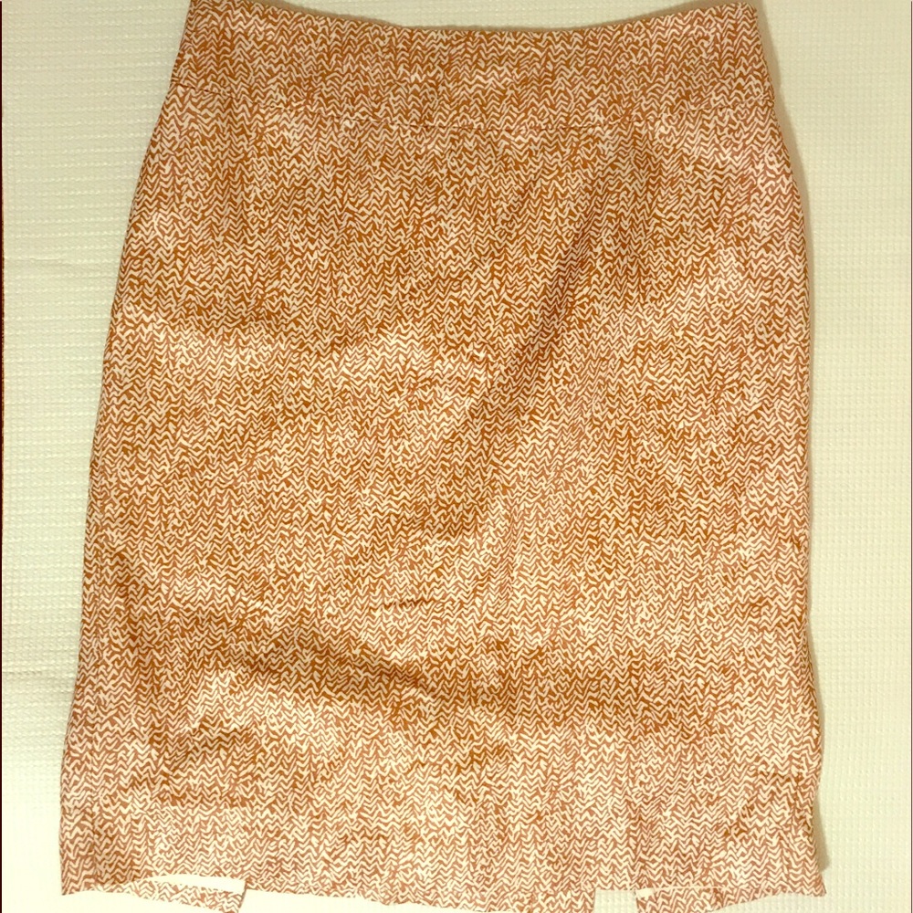 Mustard yellow pattern skirt