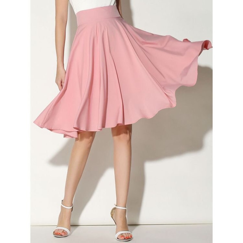Pink midi skirt