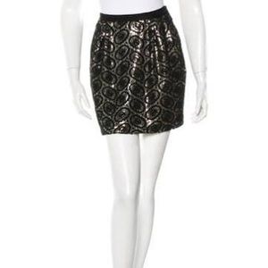 3.1 Phillip Lim Gold/Black Sequin Skirt