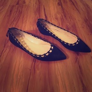 Ivanka Trump black pointed toe flats